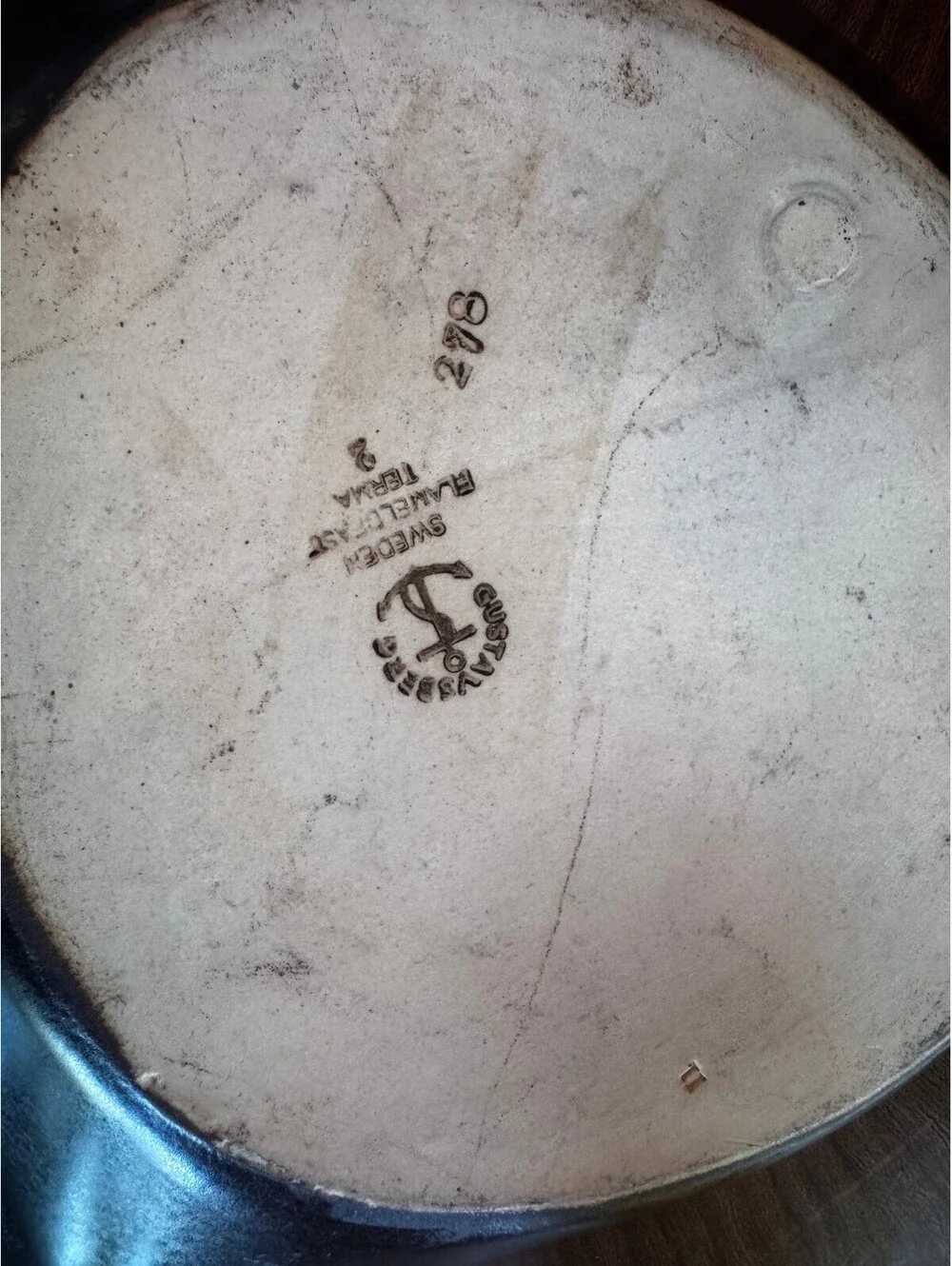 Vintage Gustavsberg Sweden TERMA 278 Ceramic Skillet Frying Pan Stig Lindberg